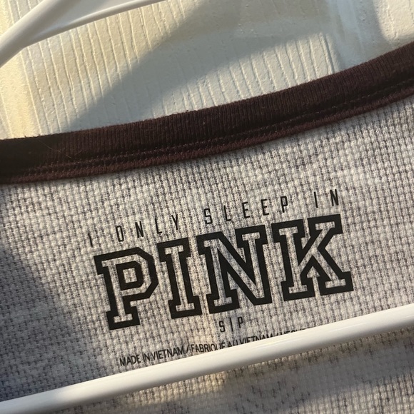 VS pink thermal pajama shirt size small new no tags - Picture 6 of 7